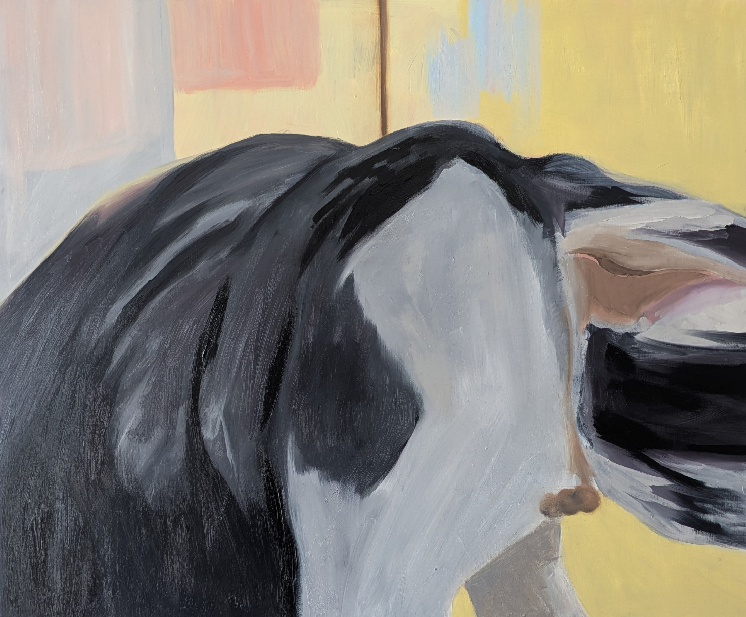 A past life poorly recorded. 2026 Oil, wood panel, 20 x 16 inch.