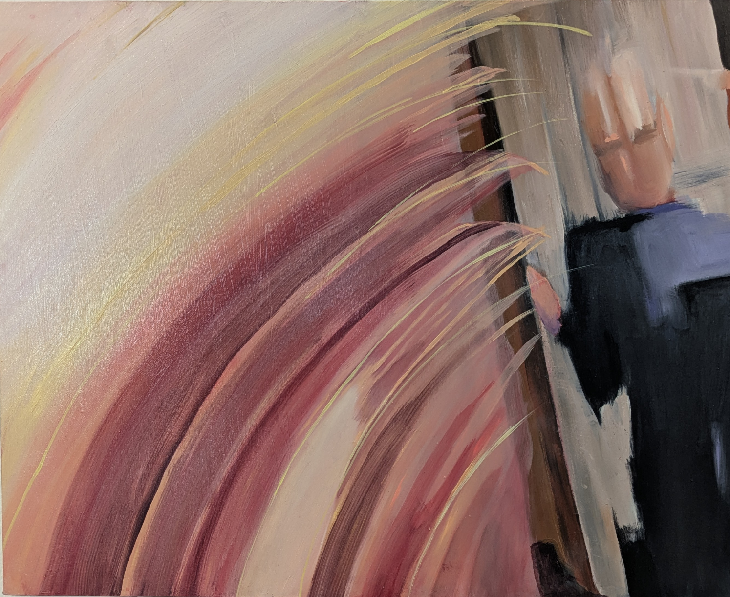 Mistakes were made. 2026. Oil, wood panel, 20 x 16 inch.