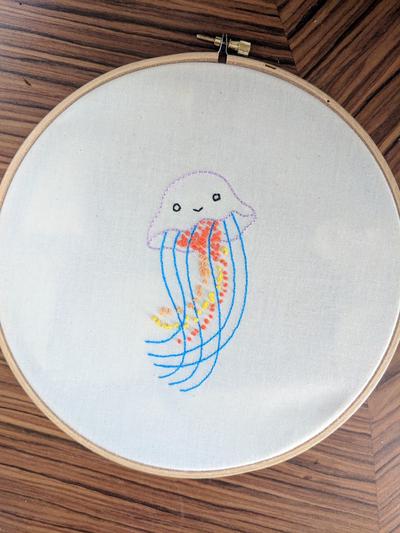 Jellyfish embroidery.